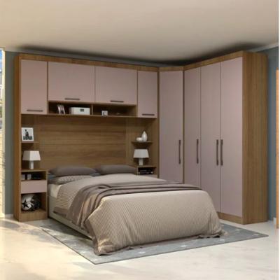 Conjunto Quarto de Canto Completo Queen 6 Peças 8 Portas 2 Gavetas Luciane Móveis