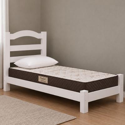 Conjunto Cama Solteiro Arauna com Colchão Ecoflex Ecoline e Travesseiro Altenburg 88 x 188cm