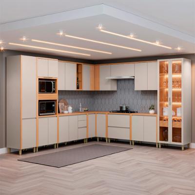 Cozinha Modulada Allure Linea Brasil 14 Peças 21 Portas 3 Gavetas com Tampo