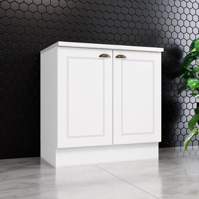 Balcão 80cm 2 Portas 100% MDF Com Tampo Para Cooktop Americana Henn