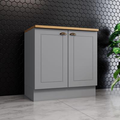 Balcão 80cm 2 Portas 100% MDF Com Tampo Para Cooktop Americana Henn