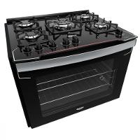 Fogão de Embutir 5 Bocas Dako com Mesa de Vidro Diplomata - 1