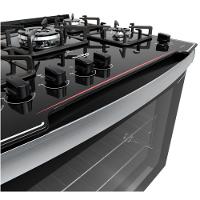 Fogão de Embutir 5 Bocas Dako com Mesa de Vidro Diplomata