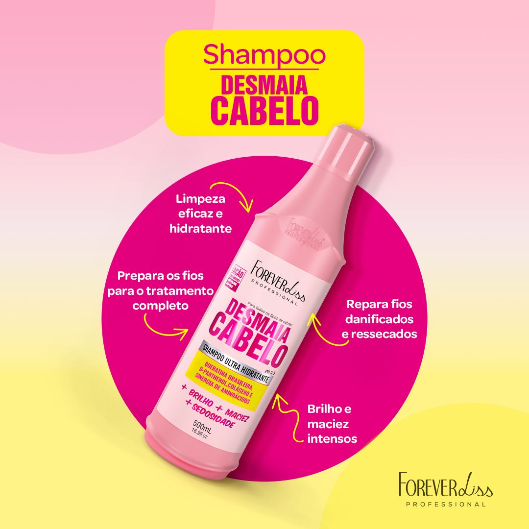 Kit Shampoo e Condicionador Desmaia Cabelo Forever Liss - 3