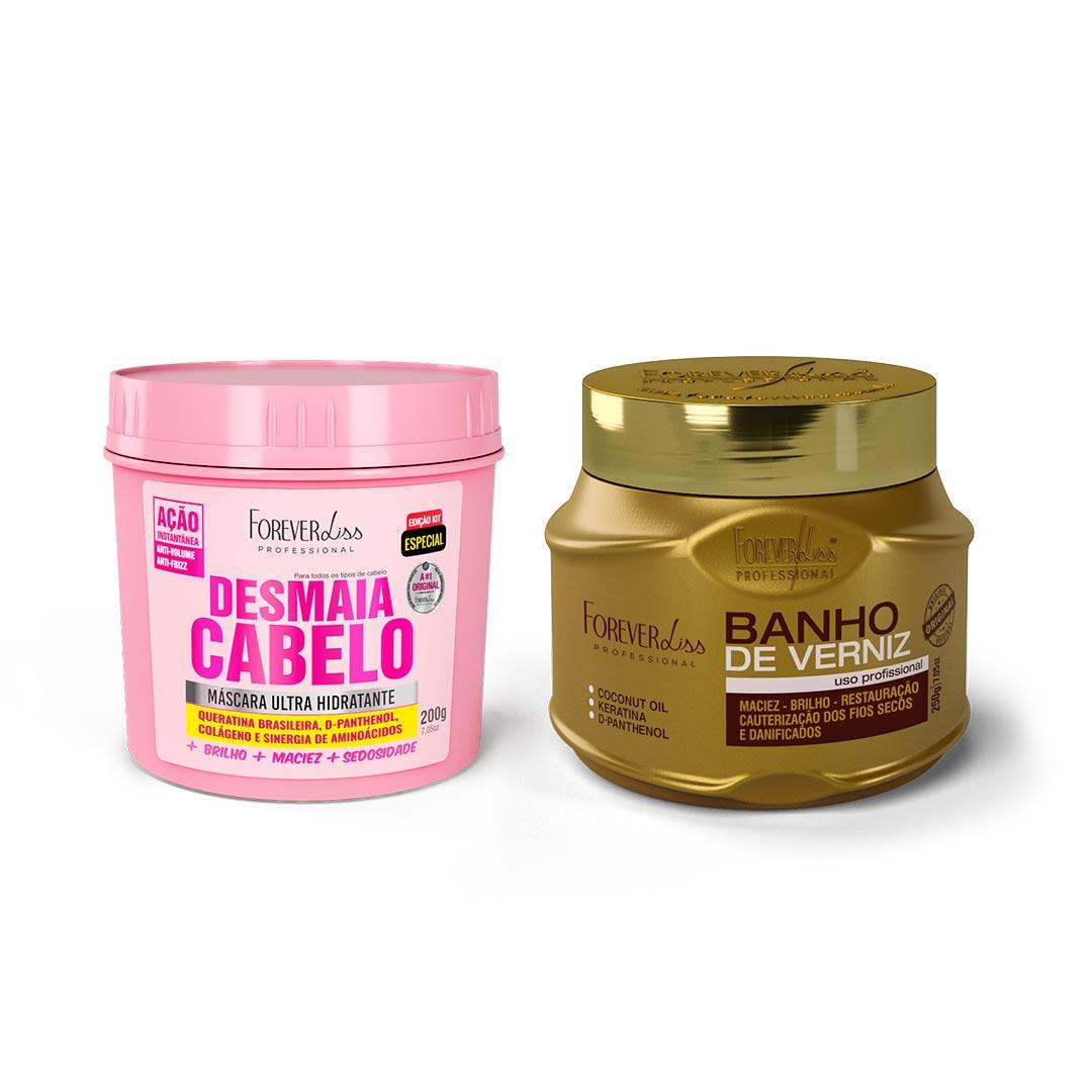 Kit Máscara Desmaia Cabelo 200G e Máscara Banho de Verniz 250G - 1