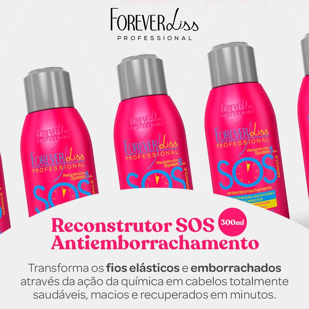 Kit Máscara Banho de Pérola Com Reconstrutor Sos Forever Liss - 3