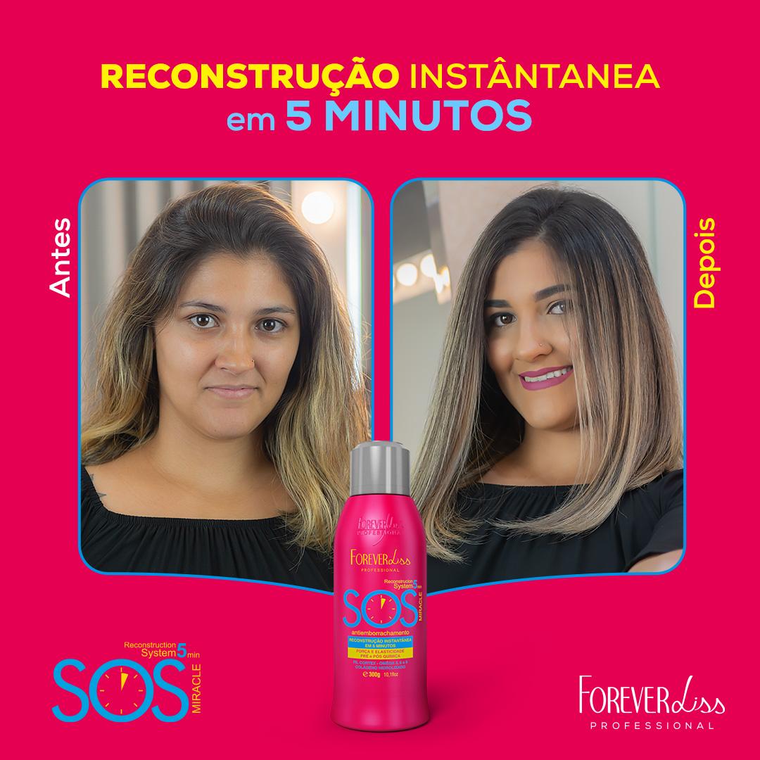 Kit Máscara Volume Zero 250G Com Reconstrutor Sos Forever Liss - 2