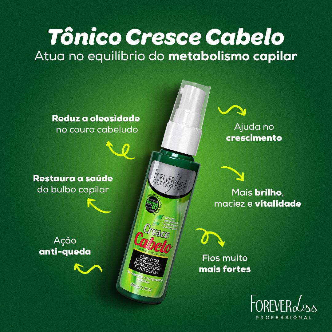 Kit Vinagre Capilar Com Tônico Cresce Cabelo Forever Liss - 3