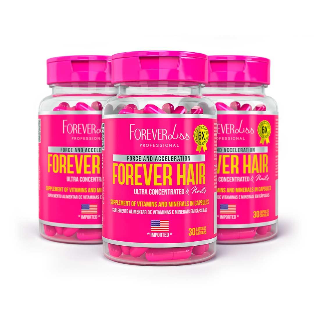 Combo Tratamento 3 Meses Forever Hair Crescimento Capilar - 1