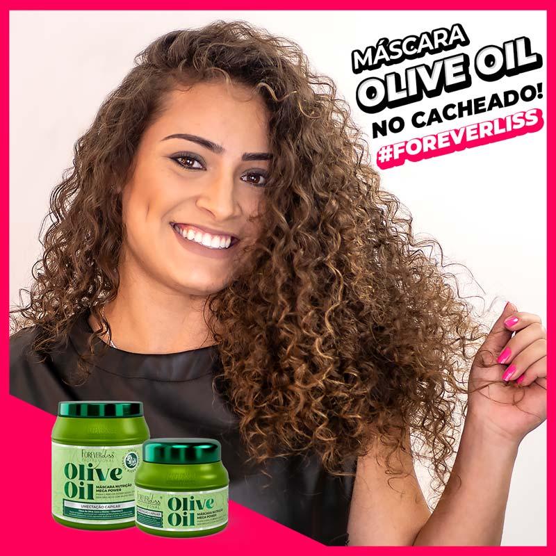 Kit Olive Oil Shampoo 300Ml E Máscara 250G Forever Liss - 4