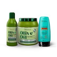 Kit Olive Oil Shampoo 300Ml E Máscara 950G Forever Liss - 1