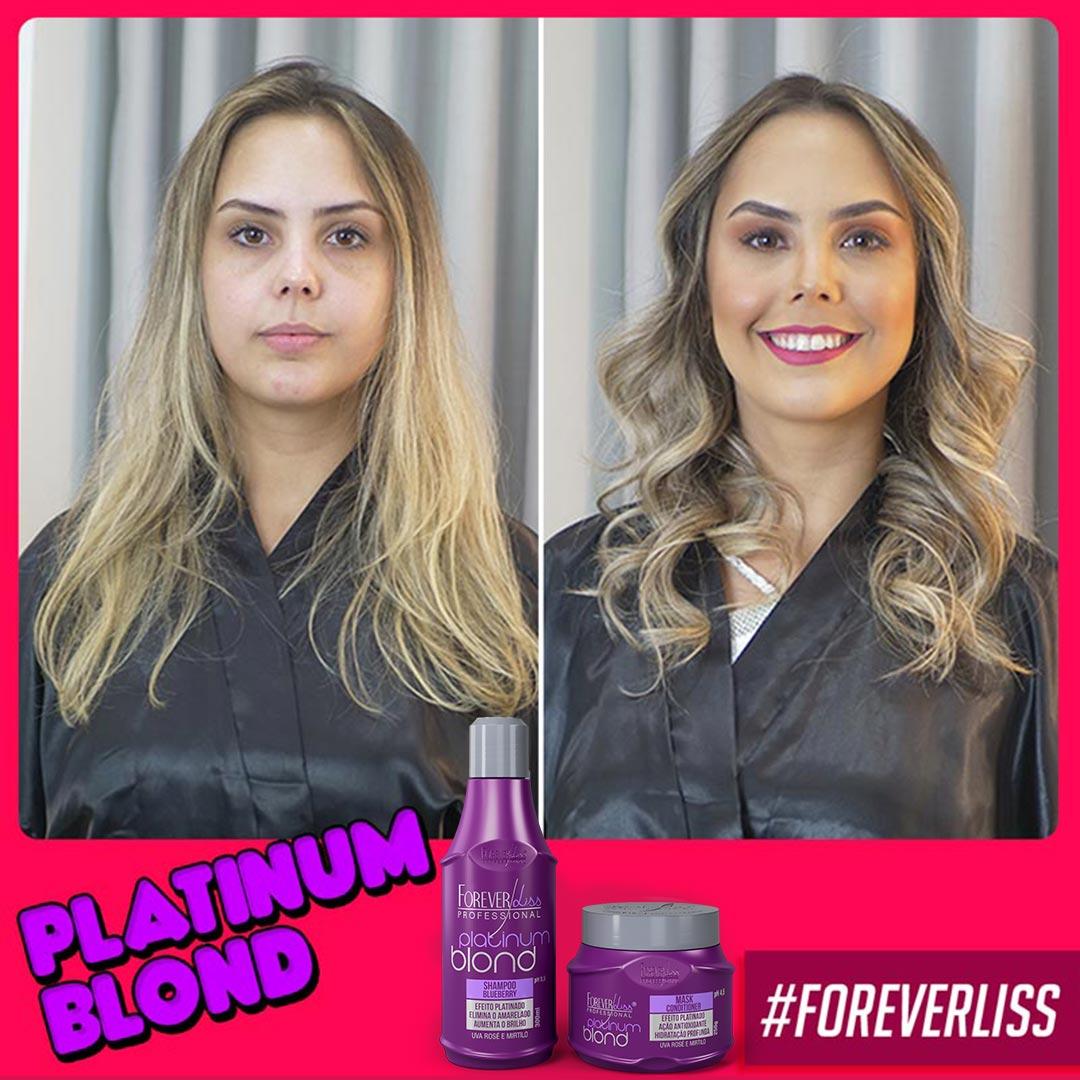 Kit Platinum Blond Com Reconstrutor Sos 300Ml Forever Liss - 2