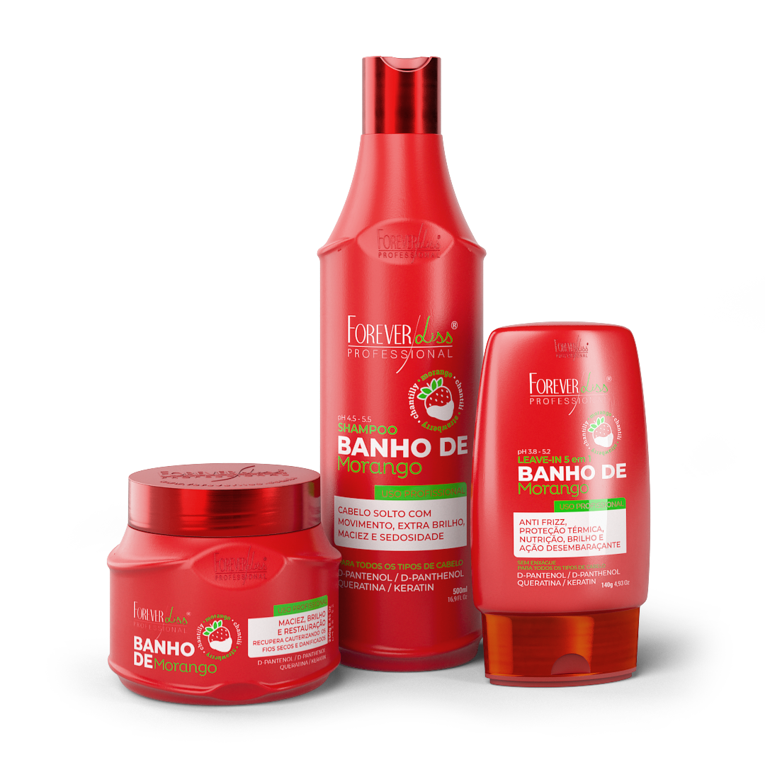 Kit Banho De Verniz Morango Brilho Extremo Forever Liss - 1