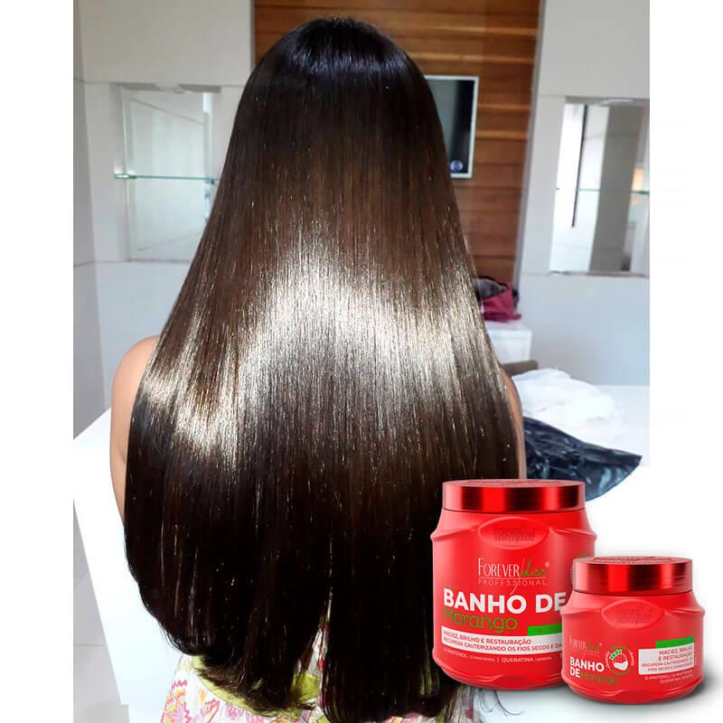 Kit Banho De Morango Profissional Brilho Extremo Forever Liss - 2
