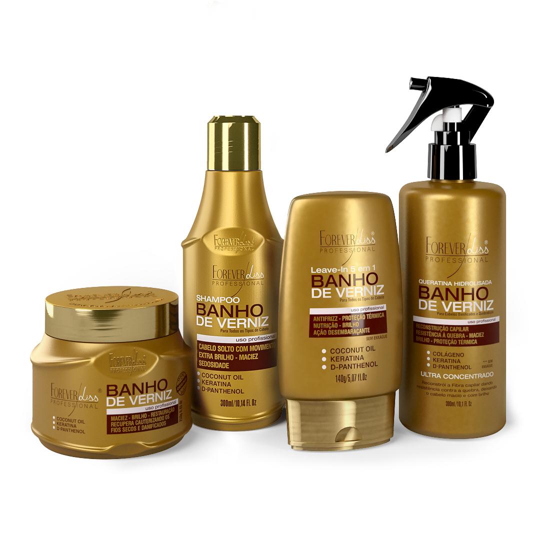 Kit Hidratação Em Casa Banho De Verniz Forever Liss - 1