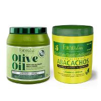 Kit Umectação de Abacate com Máscara Olive Oil e Creme de Pentear Abacachos - 1