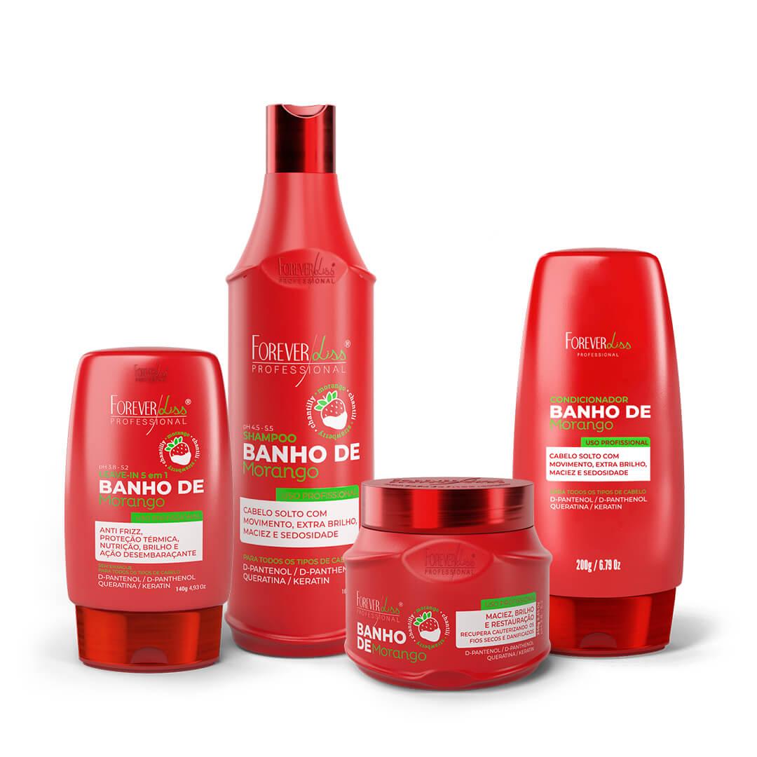 Kit Banho de Verniz Morango Completo Forever Liss - 1