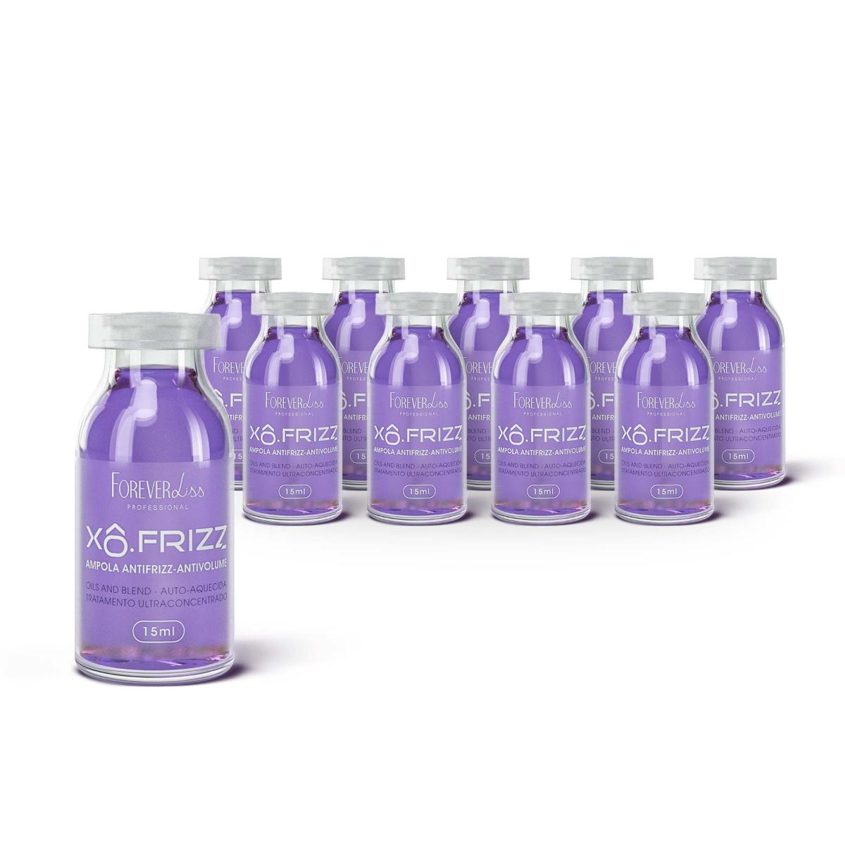 Kit com 10 Ampolas para Cabelo Xô Frizz Forever Liss - 1