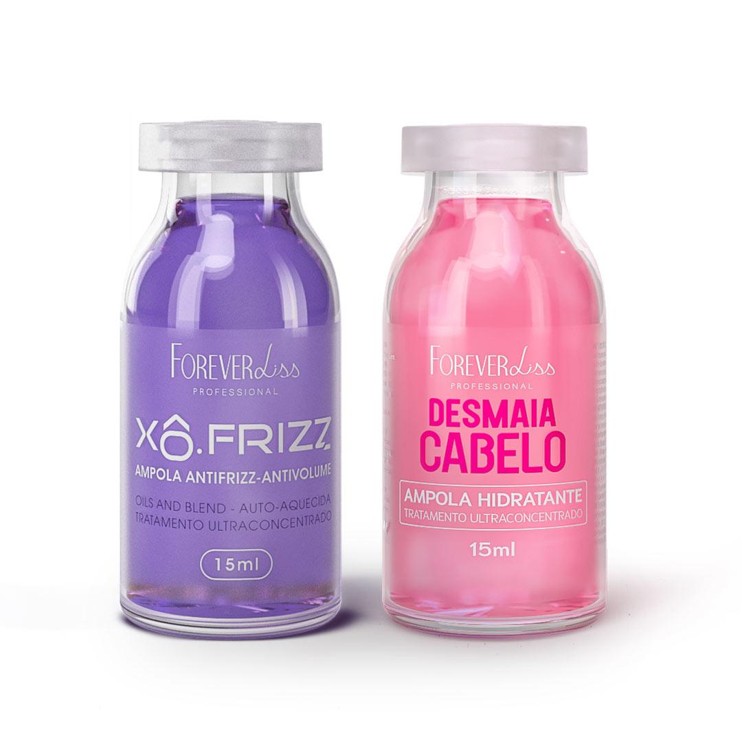 Kit de Ampola Xô Frizz e Desmaia Cabelo 2.0 Forever Liss - 1