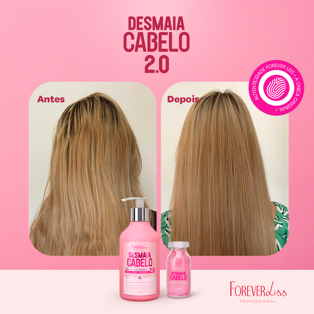 Combo com 3 Ampolas Desmaia Cabelo 2.0 Forever Liss - 5