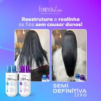 Kit Escova Semi Definitiva Zero com Blindagem Forever Liss - 3