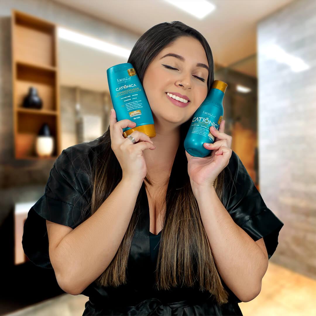 Kit Shampoo e Condicionador Catiônica Forever Liss - 2