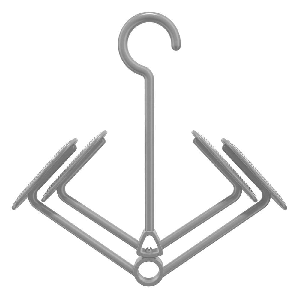 Mini Varal para Calçados 2 Pares Cinza - FlashLimp - 1