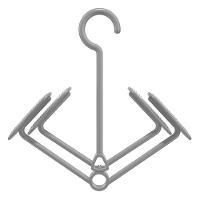 Mini Varal para Calçados 2 Pares Cinza - FlashLimp - 1