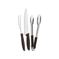 Kit para Churrasco em Aço Inox Plenus Marrom 3pçs - Tramontina - 1