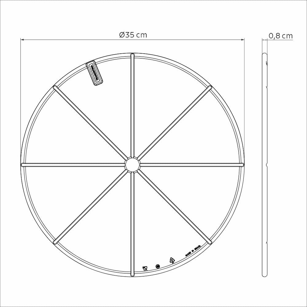 Tábua de Corte Pizza em Polipropileno Cinza - Tramontina - 5