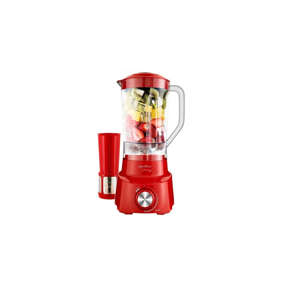 Liquidificador Diamante 800W 4 Velocidades Vermelho - Britânia - 1