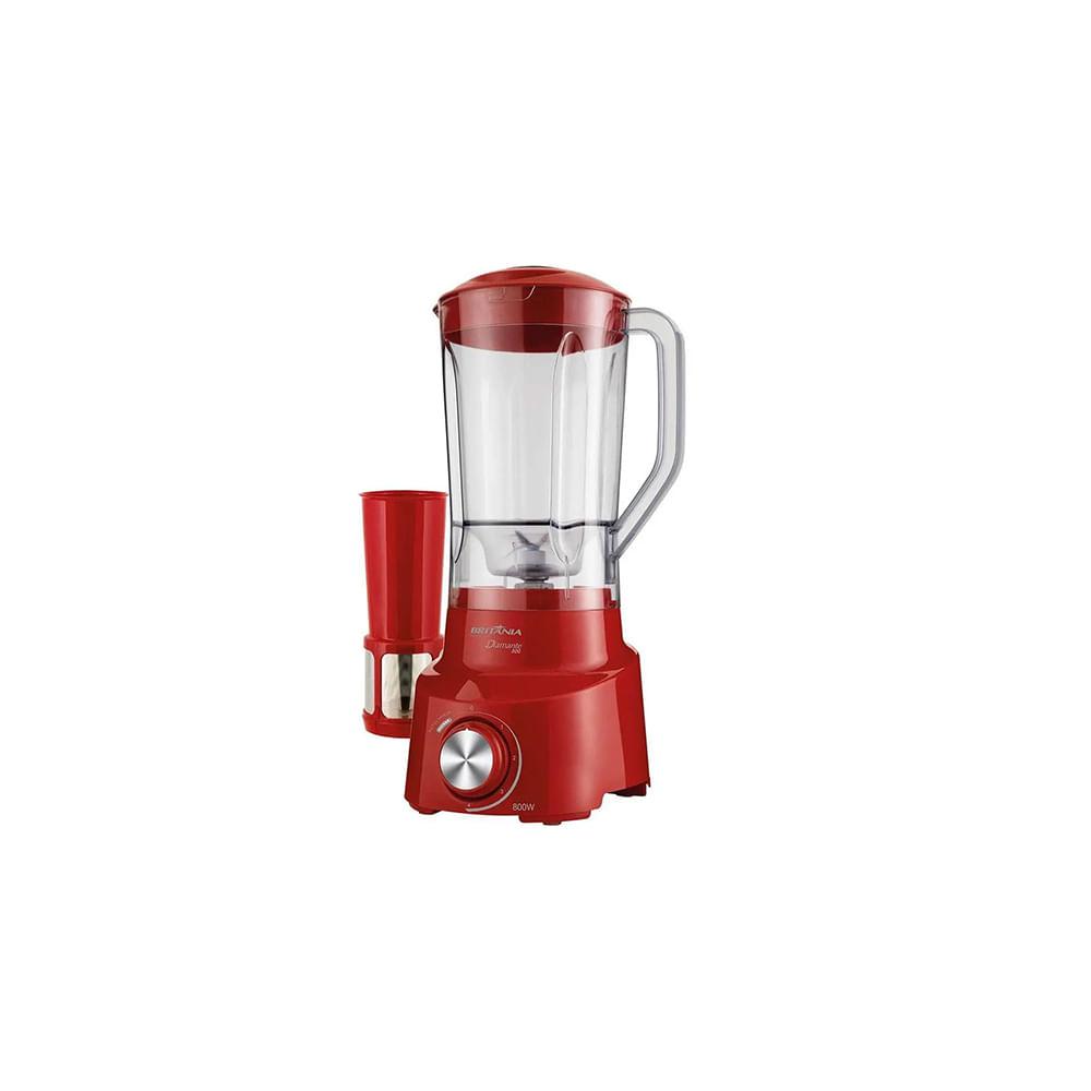 Liquidificador Diamante 800W 4 Velocidades Vermelho - Britânia - 2