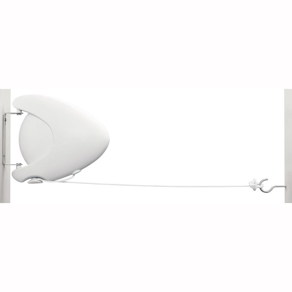 Varal Retrátil Plástico para Fixar Branco 15m - Ordene - 4