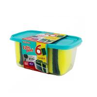 Pack de Esponjas Abrasivas com Pote Verde EsfreBom 6un - Bettanin - 1