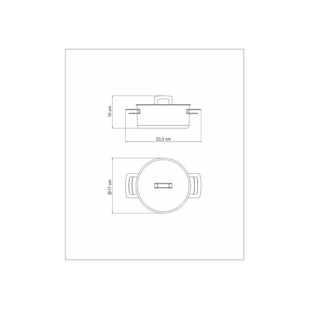 Caçarola Rasa em Aço Inox Brava com Duas Alças e Fundo Triplo 16cm - Tramontina - 4