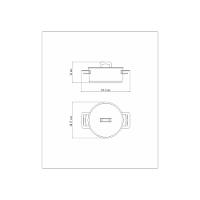 Caçarola Rasa em Aço Inox Brava com Duas Alças e Fundo Triplo 16cm - Tramontina
