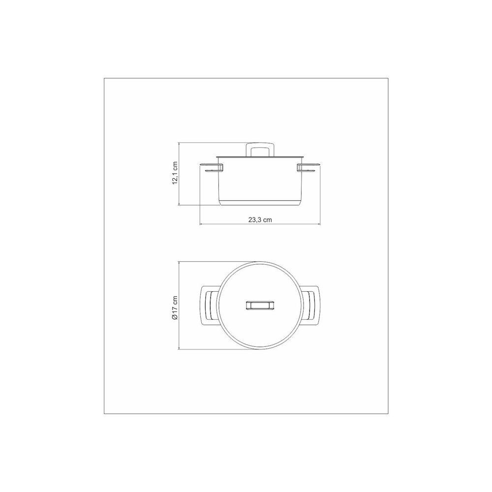 Caçarola Funda em Aço Inox Brava com Duas Alças e Fundo Triplo 16cm - Tramontina - 4