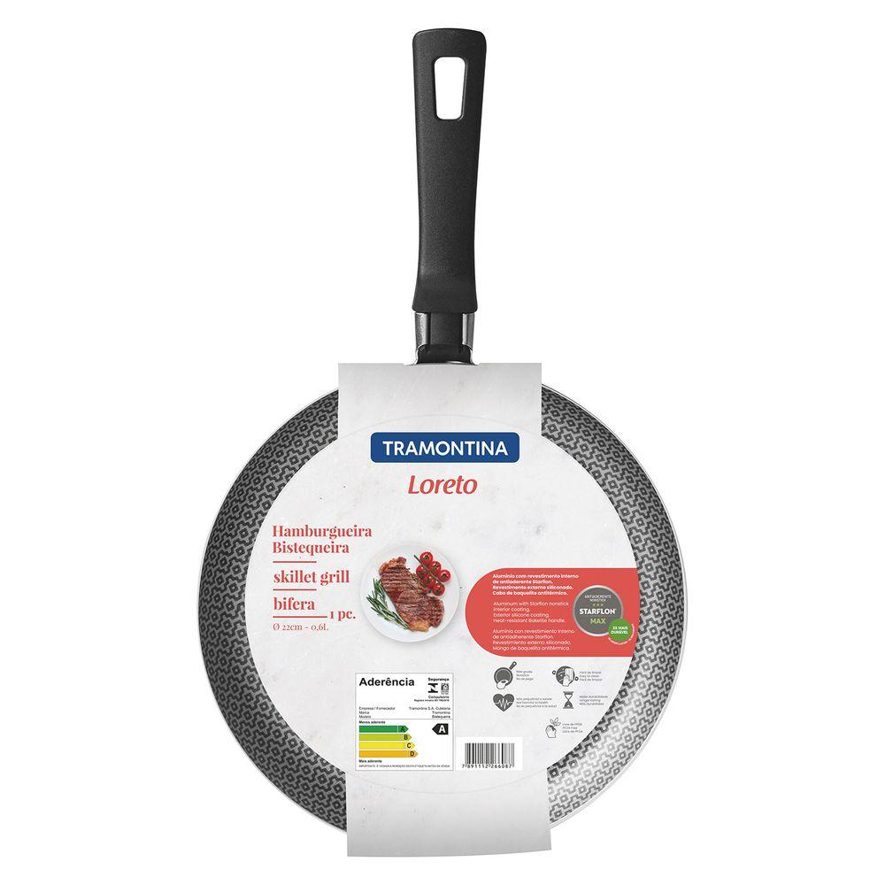 Bistequeira em Alumínio com Revestimento Antiaderente Starflon Loreto Vermelha 22cm - Tramontina - 2