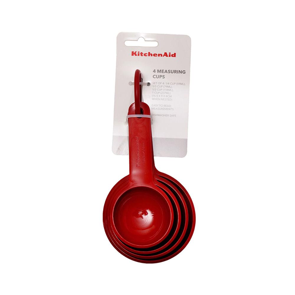 Conjunto de Copos De Medidas Vermelha 4pçs - KitchenAid - 3