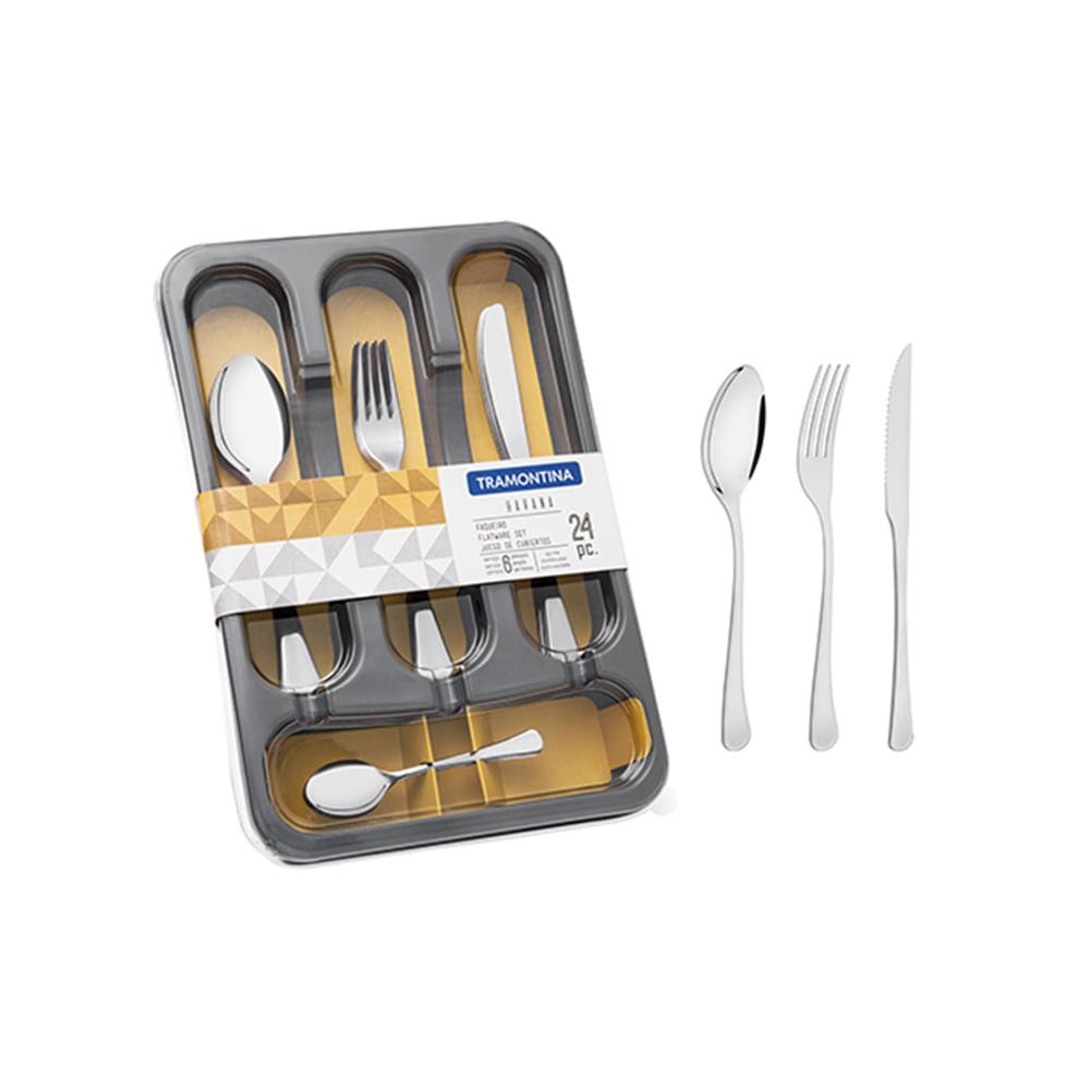 Faqueiro em Aço Inox Havana 24pçs - Tramontina - 1