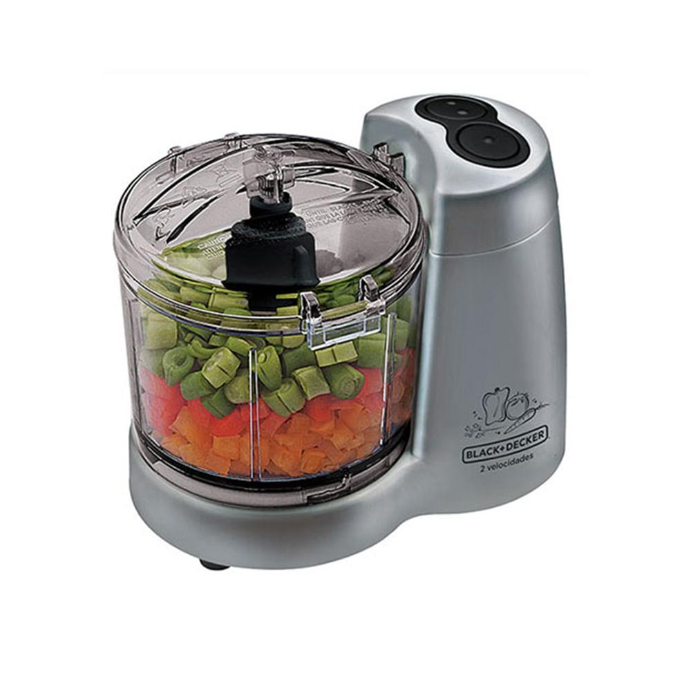 Mini Processador com 2 Velocidades e Função Pulsar Prata 220V - Black&Decker - 1