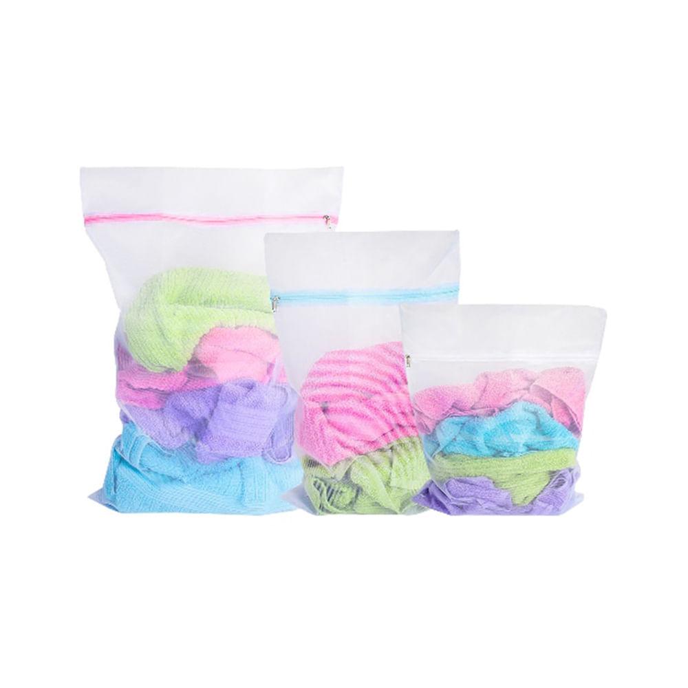 Kit de Saco com Zíper para Lavar Roupas para P/M/G - Secalux - 1