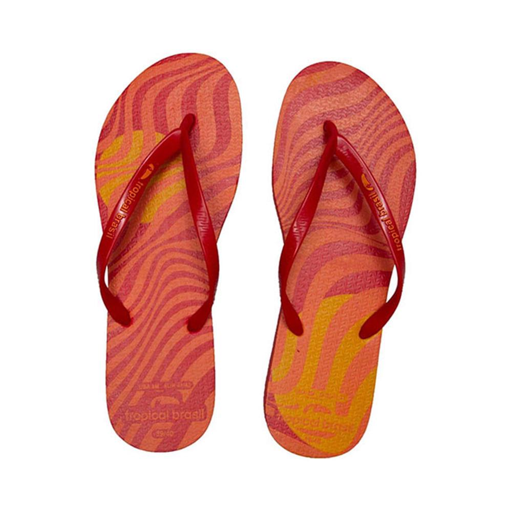 Chinelo Slim Estampado Vermelho TB6113 - Tropical Brasil - 1