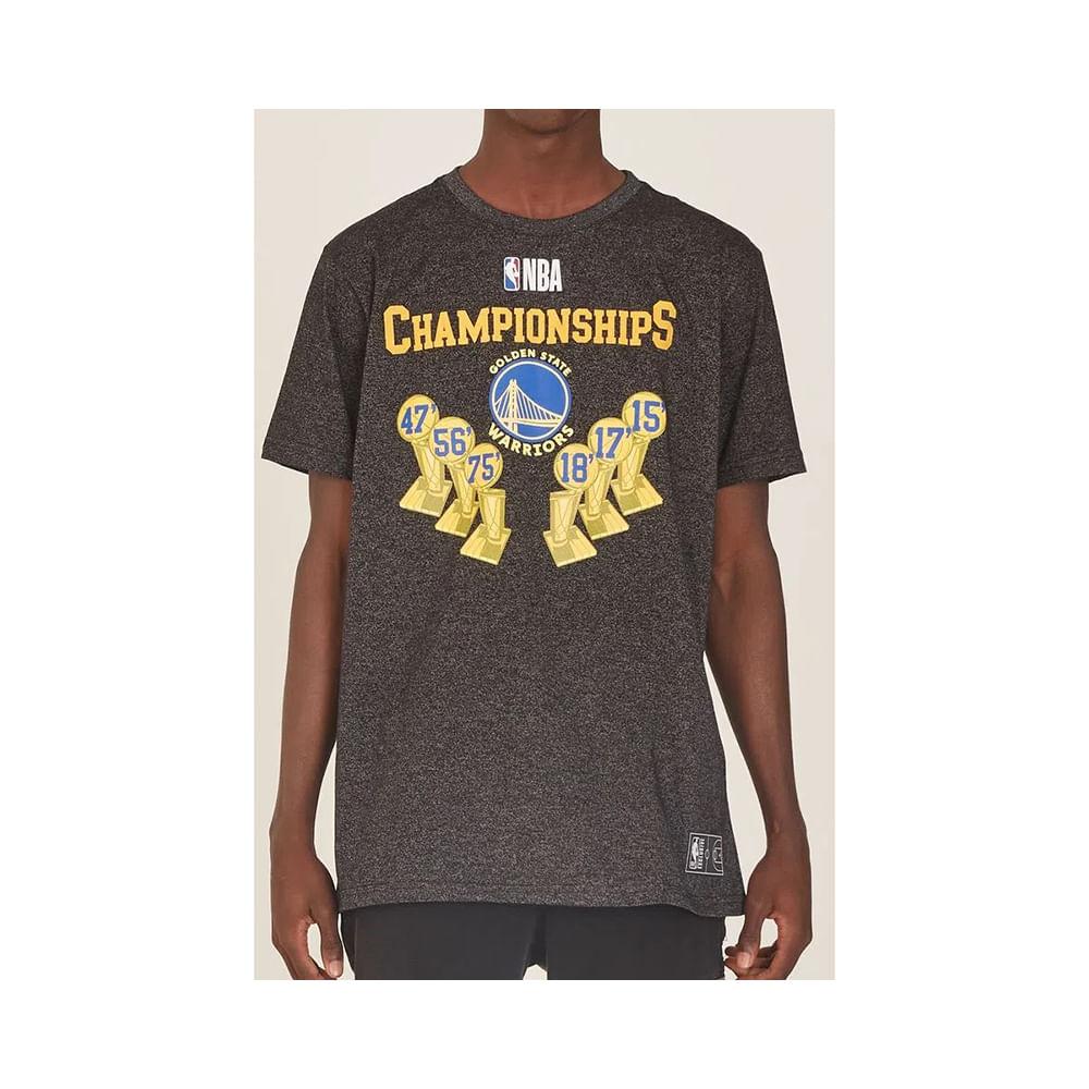 Camiseta Especial Masculina Estampada Golden State Warriors Preta N404A - NBA - 1