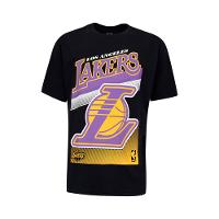 Camiseta Básica Masculina Estampada Plus Size Los Angeles Lakers Preta N592A - NBA - 1