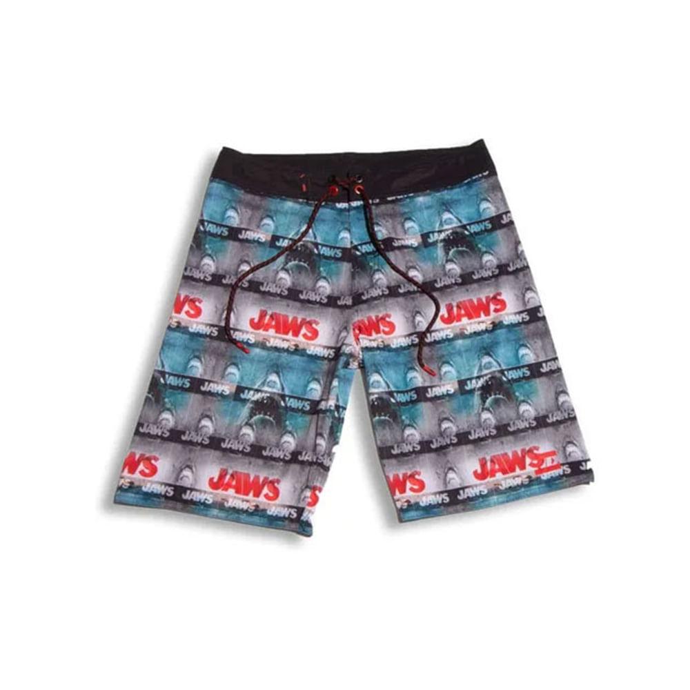Boardshort Masculino Sublimado Collab Jaws Preta 9732A - HD - 1