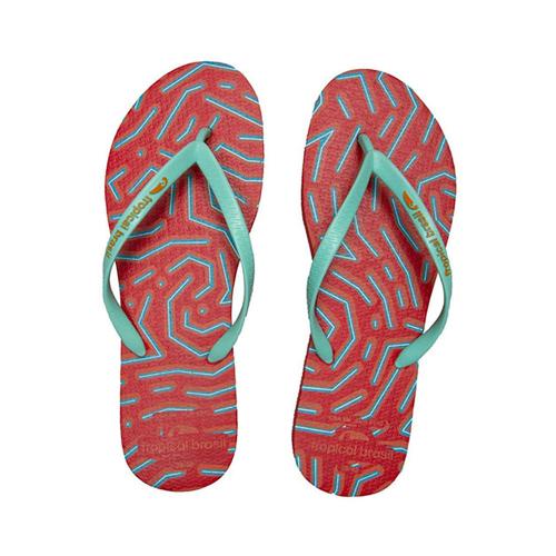 Chinelo Slim Estampado Vermelho TB6116 - Tropical Brasil