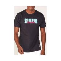 Camiseta Básica Masculina Estampada Preta T771A - Starter - 1