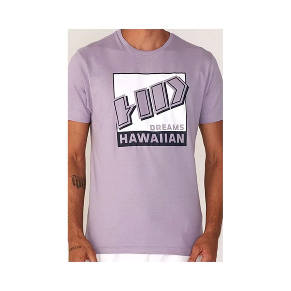 Camiseta Básica Masculina Estampada Lilas 9646A - HD - 1