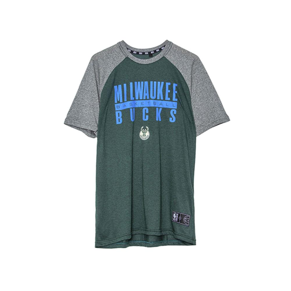 Camiseta Básica Masculina Estampada Milwaukee Bucks Verde N559A - NBA - 1